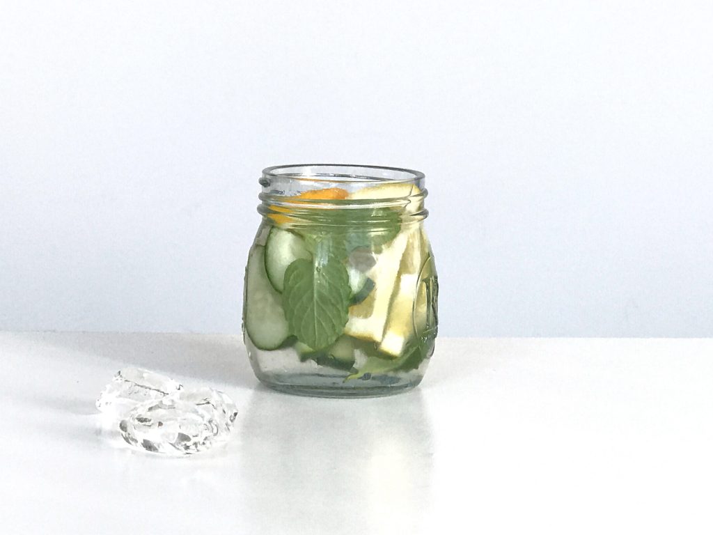cucumber mint lemon infused water